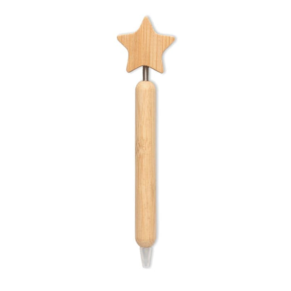 Penna a sfera Bambo stella natural - personalizzabile con logo