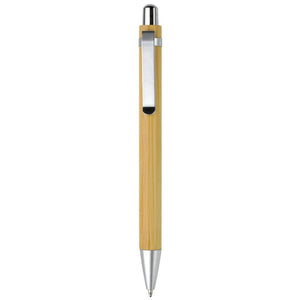 Penna a sfera Bamboo 138 mm alluminio - personalizzabile con logo