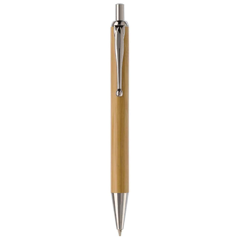 Penna a sfera Bamboo 135 mm alluminio - personalizzabile con logo