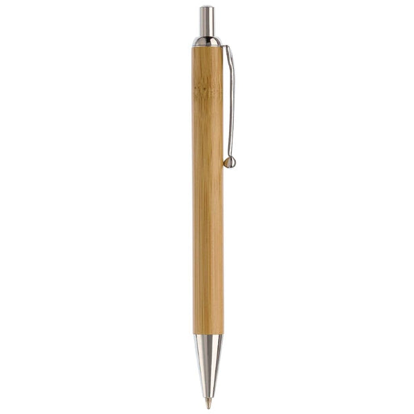 Penna a sfera Bamboo 135 mm alluminio - personalizzabile con logo