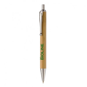 Penna a sfera Bamboo 135 mm alluminio - personalizzabile con logo