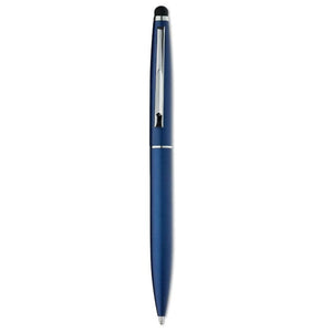 Penna a sfera meccanismo twist e punta touch blu - personalizzabile con logo