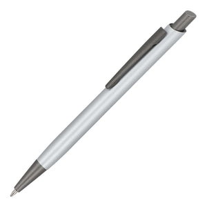 Penna a sfera Boston softtouch color color argento - personalizzabile con logo