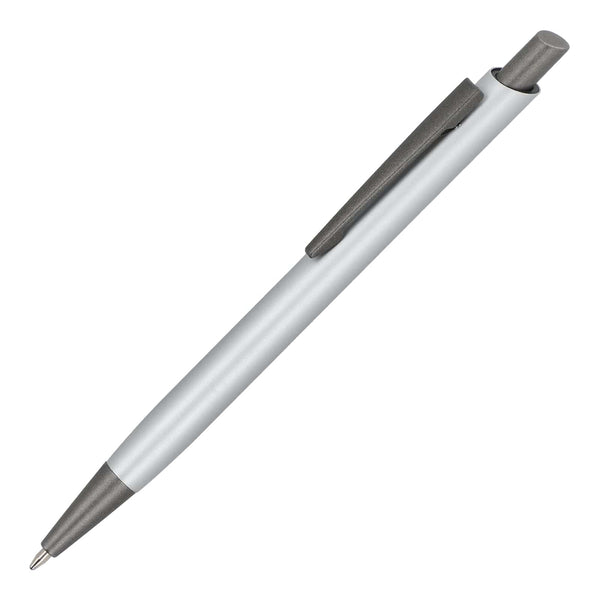 Penna a sfera Boston softtouch color color argento - personalizzabile con logo