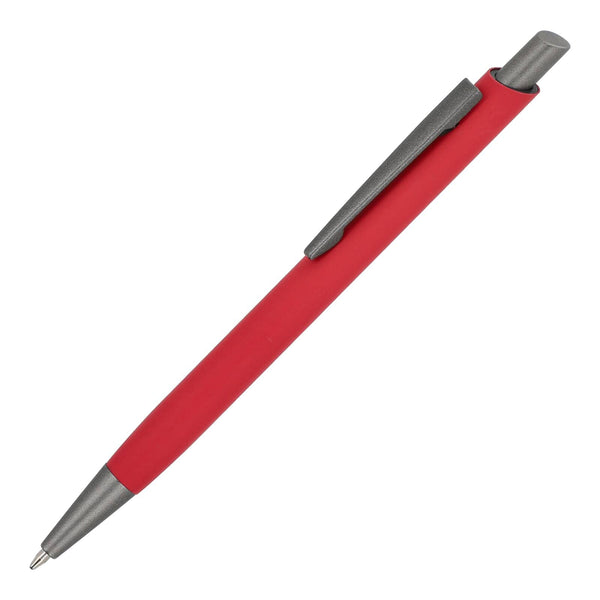 Penna a sfera Boston softtouch Rosso - personalizzabile con logo