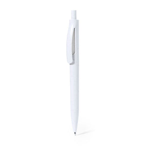 Penna a Sfera Caleb bianco - personalizzabile con logo