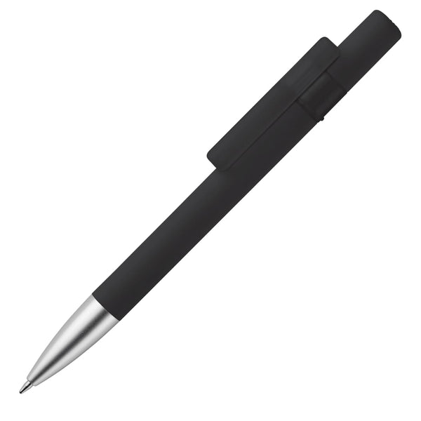 Penna a sfera California tocco di seta Nero - personalizzabile con logo