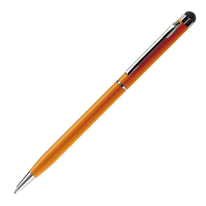 Penna a sfera capacitiva Arancione - personalizzabile con logo