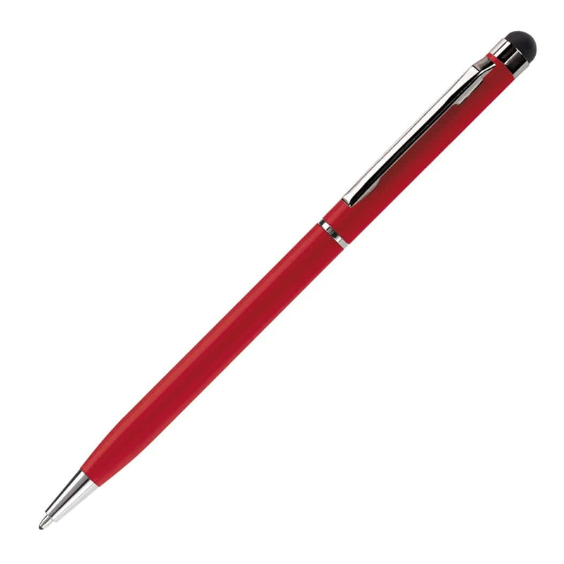 Penna a sfera capacitiva Rosso - personalizzabile con logo