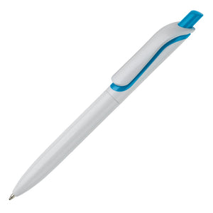 Penna a sfera Click Shadow Made in Germany Bianco / blu - personalizzabile con logo