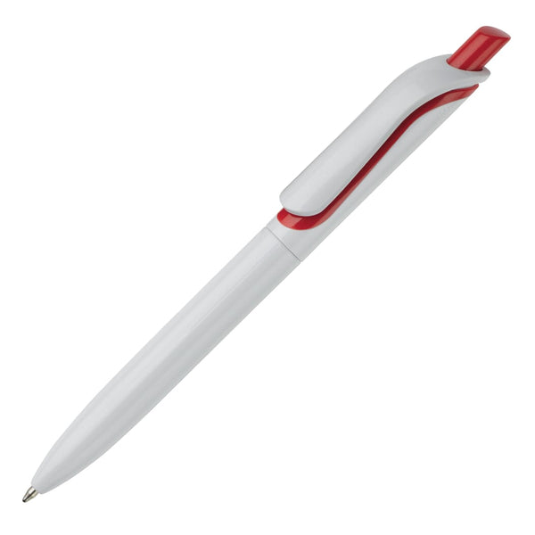 Penna a sfera Click Shadow Made in Germany Bianco / Rosso - personalizzabile con logo