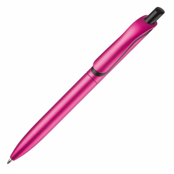 Penna a sfera Click-Shadow metallic Rosa - personalizzabile con logo