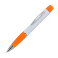 Penna a sfera con evidenziatore tricolore arancione - personalizzabile con logo