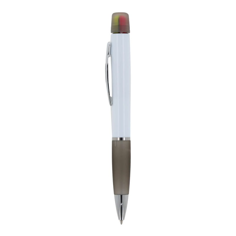 Penna a sfera con evidenziatore tricolore - personalizzabile con logo