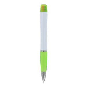 Penna a sfera con evidenziatore tricolore - personalizzabile con logo