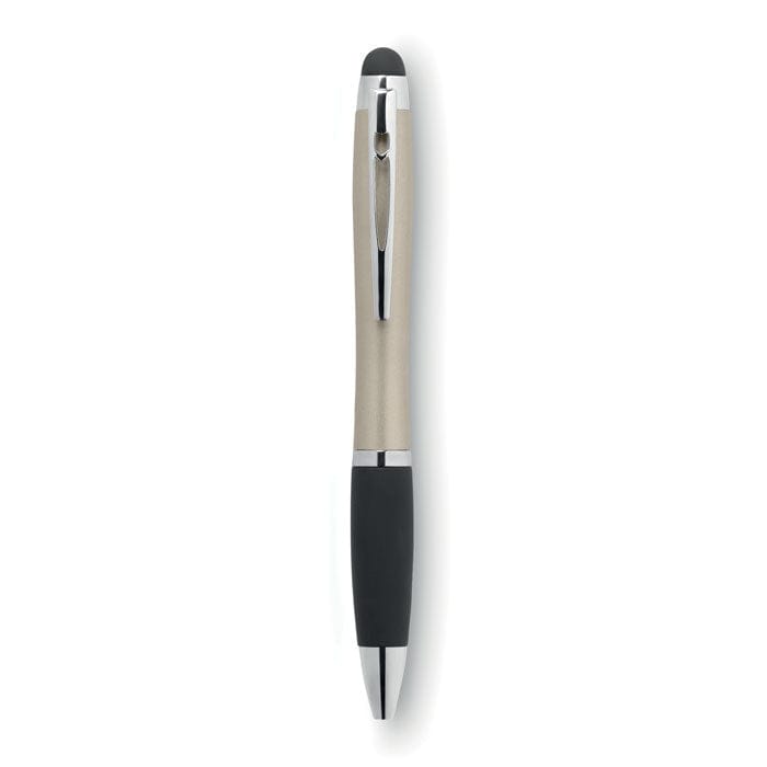 Penna a sfera con luce bianco - personalizzabile con logo