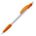 Penna a sfera  Cosmo hardcolour Bianco / Arancione - personalizzabile con logo