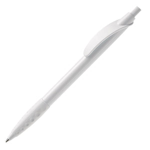 Penna a sfera  Cosmo hardcolour Bianco / Bianco - personalizzabile con logo