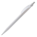Penna a sfera Cosmo Hardcolour Bianco / Bianco - personalizzabile con logo