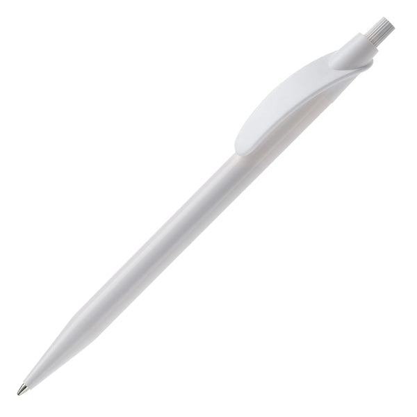 Penna a sfera Cosmo Hardcolour Bianco / Bianco - personalizzabile con logo