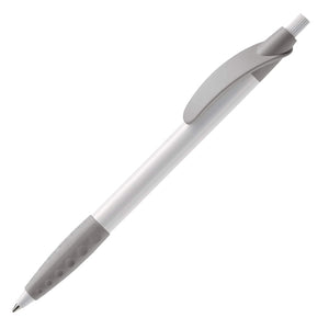 Penna a sfera  Cosmo hardcolour Bianco / color color argento - personalizzabile con logo