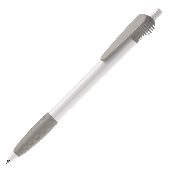 Penna a sfera Cosmo hardcolour Bianco / color color argento - personalizzabile con logo