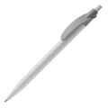 Penna a sfera Cosmo Hardcolour Bianco / color color argento - personalizzabile con logo
