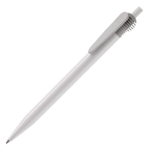 Penna a sfera Cosmo Hardcolour Bianco / color color argento - personalizzabile con logo