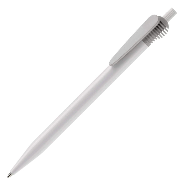 Penna a sfera Cosmo Hardcolour Bianco / color color argento - personalizzabile con logo