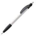 Penna a sfera  Cosmo hardcolour Bianco / Nero - personalizzabile con logo