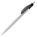Penna a sfera Cosmo Hardcolour Bianco / Nero - personalizzabile con logo