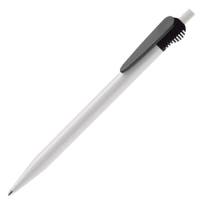 Penna a sfera Cosmo Hardcolour Bianco / Nero - personalizzabile con logo