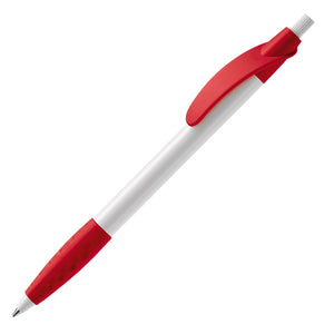 Penna a sfera  Cosmo hardcolour Bianco / Rosso - personalizzabile con logo