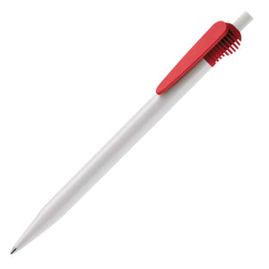Penna a sfera Cosmo Hardcolour Bianco / Rosso - personalizzabile con logo