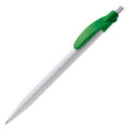 Penna a sfera Cosmo Hardcolour Bianco / Verde - personalizzabile con logo