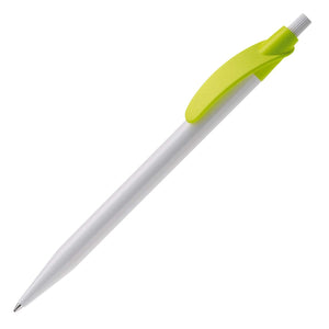 Penna a sfera Cosmo Hardcolour Bianco / verde - personalizzabile con logo