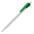 Penna a sfera Cosmo Hardcolour Bianco / Verde - personalizzabile con logo