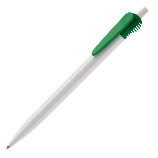 Penna a sfera Cosmo Hardcolour Bianco / Verde - personalizzabile con logo