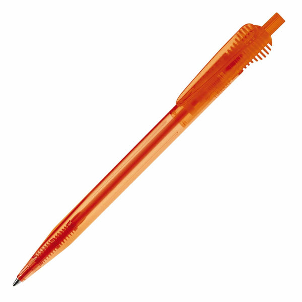 Penna a sfera Cosmo Transparent Trasparente / Arancione - personalizzabile con logo