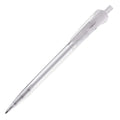 Penna a sfera Cosmo Transparent Trasparente / Bianco - personalizzabile con logo