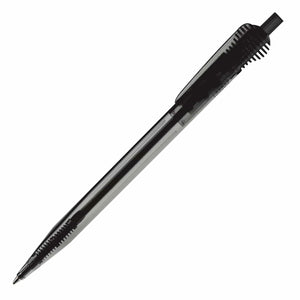 Penna a sfera Cosmo Transparent Trasparente / Nero - personalizzabile con logo