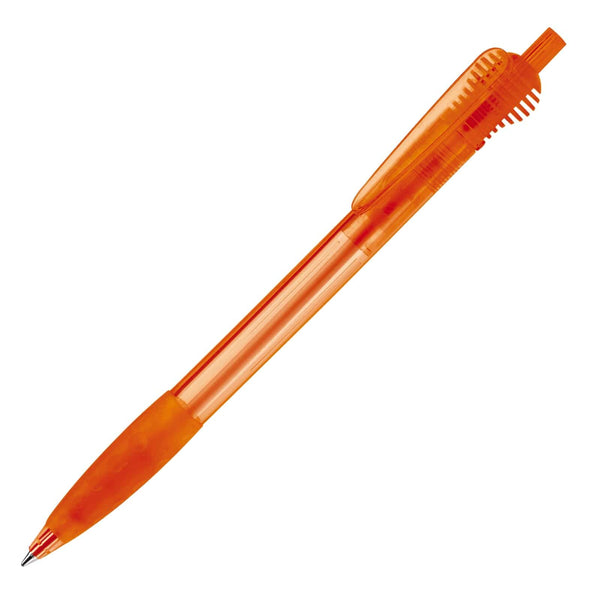 Penna a sfera Cosmo Transparent Trasparente / Rosa - personalizzabile con logo