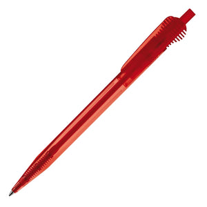 Penna a sfera Cosmo Transparent Trasparente / Rosso - personalizzabile con logo