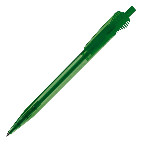 Penna a sfera Cosmo Transparent Trasparente / Verde - personalizzabile con logo