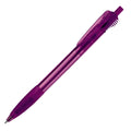 Penna a sfera Cosmo Transparent design Toppoint impugnatura in gomma Viola grigio scuro - personalizzabile con logo