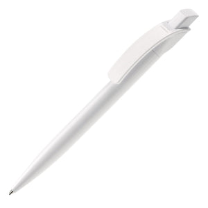 Penna a sfera Cube Hardcolour Bianco / Bianco - personalizzabile con logo