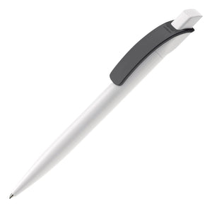 Penna a sfera Cube Hardcolour Bianco / Nero - personalizzabile con logo