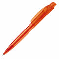 Penna a sfera Cube Transparent Trasparente / Arancione - personalizzabile con logo