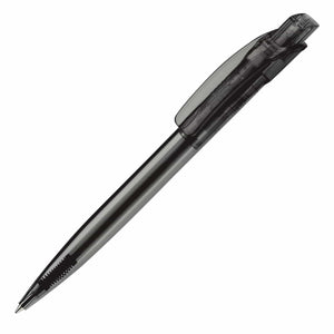 Penna a sfera Cube Transparent Trasparente / Nero - personalizzabile con logo