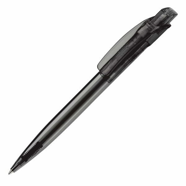 Penna a sfera Cube Transparent Trasparente / Nero - personalizzabile con logo